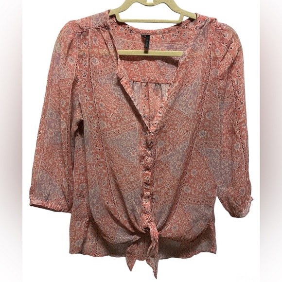 Maurices Sheer Knot Blouse - Picture 5 of 8